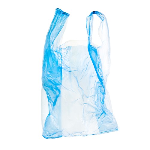 plastic tasje blauw-500