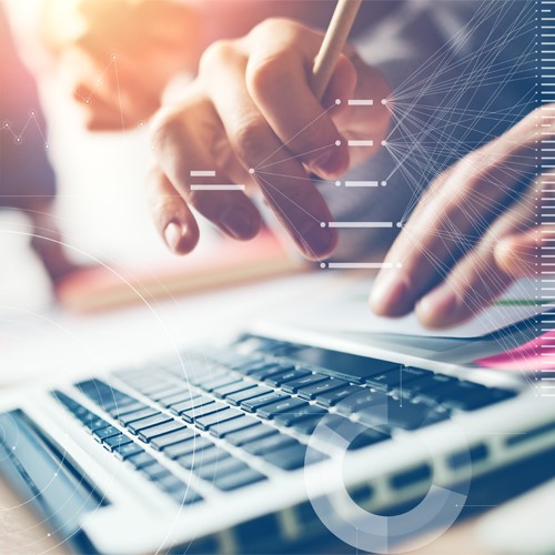 Digitaal werken op laptop-500