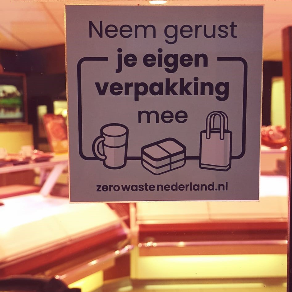 neem eigen verpakking mee